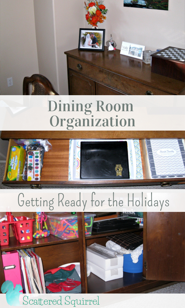 Dining Room Oganizing Getting Ready for the Holidays: A little decluttering and a little reorganizing and our dining room is ready for the holidays,