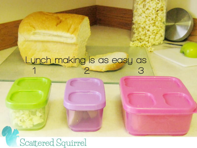 Lunch making is as easy as 1, 2, 3