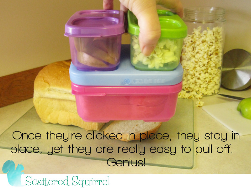 Though they are super easy for kids to get apart, once these containers click together they stay together.