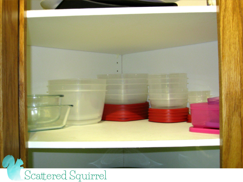 containers neat in the cupboard