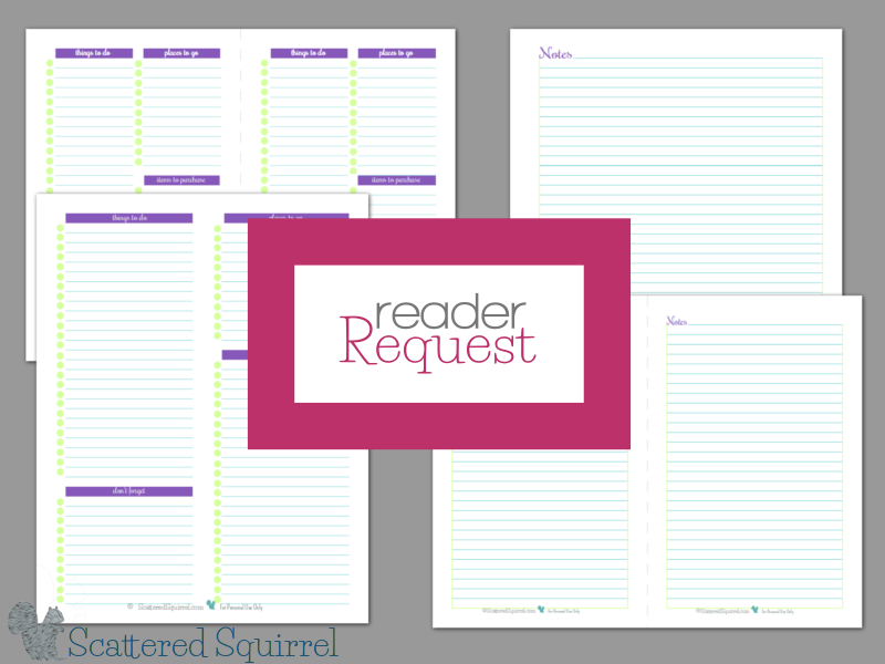 Note Page and ToDo List Printables Reader Request