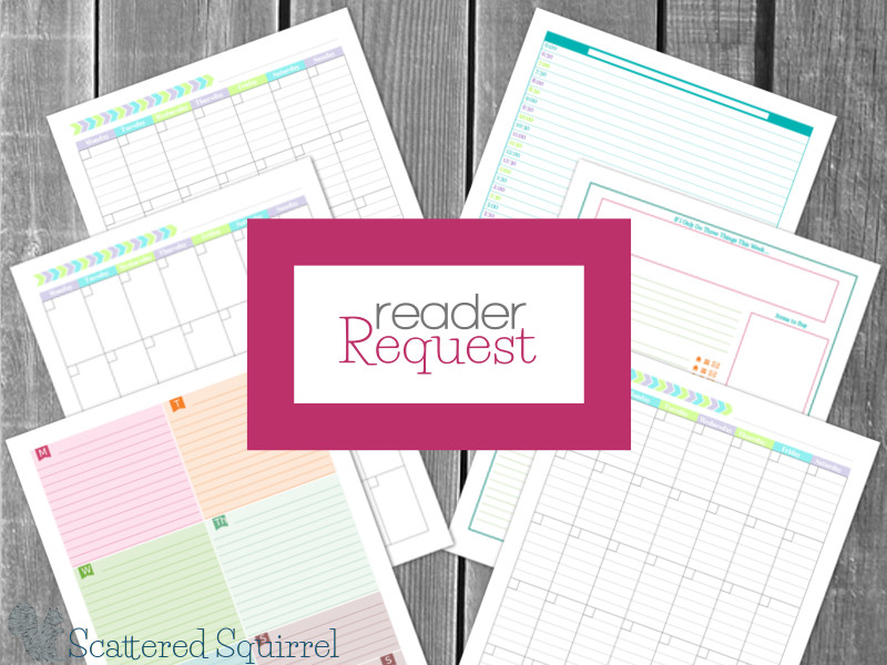 Half Size Planner Printables - Scattered Squirrel