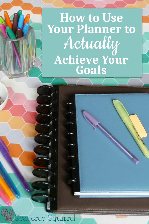 I love the idea of using my planner to help me achieve my goals. It only takes a little time to schedule things in so they don't get forgotten in day to day life.