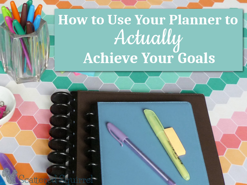 Use your planner to help you achieve your goals. It only takes a little bit of time each week and month, but the results are so worth it.