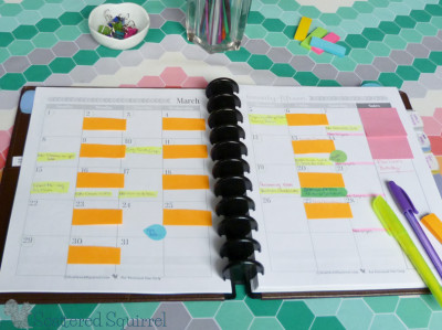 Use your monthly calendar to mark your goal deadlines and schedule out tasks to help you reach those goals.