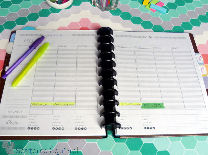 Scheduling tasks or steps to reach our goals into our weekly planner is a great way to make sure we're working towards them.