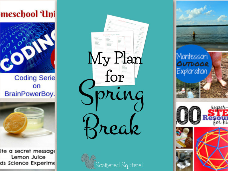 This year I'm taking a little time to formulate a plan for Spring Break!