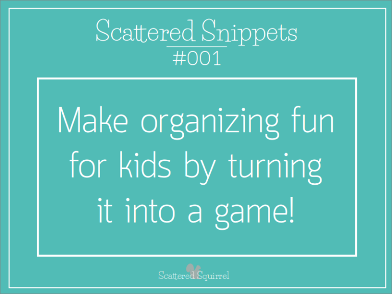Organizing isn't always fun, especially if you're a kid. But you can make anything fun if you turn it into a game!