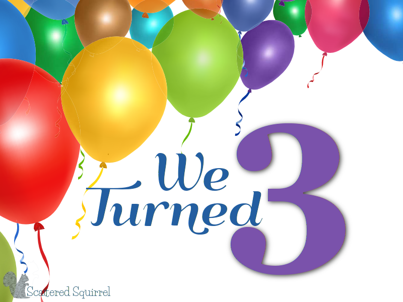 Just a little post to commemorate our third blogiversary!