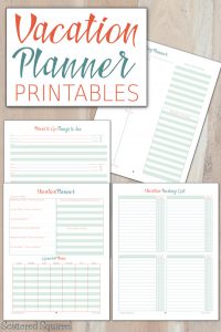 Vacation Planner Printables