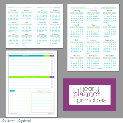 Yearly planner printables are great way to keep track of special dates, plan for holidays or other future events.