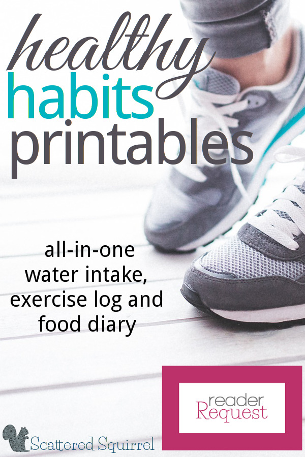 This Healthy Habits Printable will help track your water intake, log your exercise and record what you've eaten each day. It was designed for those who want to give themselves a way to monitor healthy habits.