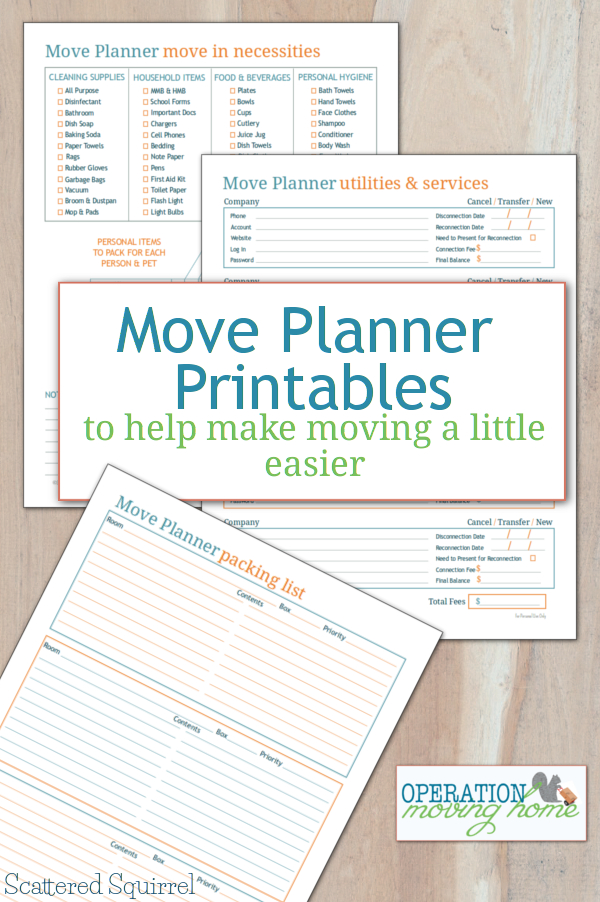 Basic Home Essentials Printable, Moving Out Checklist, New