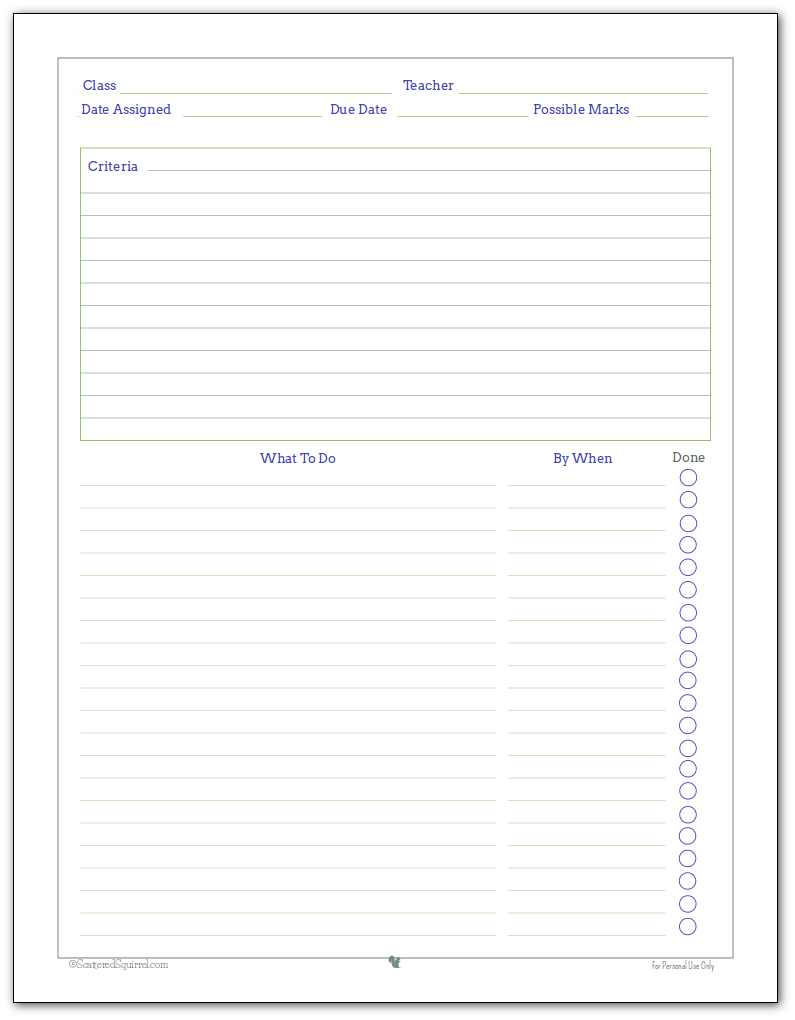 printable weekly planner for college students