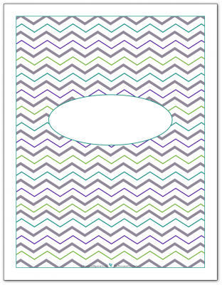 Blank cover or divider printable page