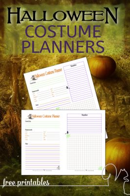 Halloween Costume Planner Printables