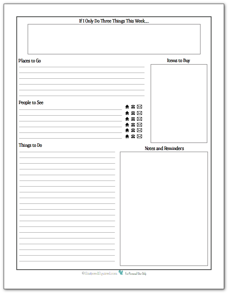 black and white weekly to do list planner printable