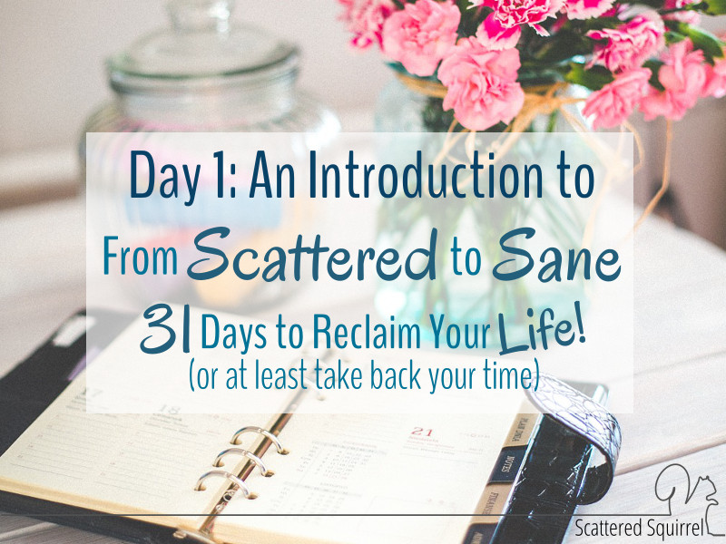 From Scattered to Sane - 31 Days to Reclaim Your Life is a series for those looking to build a time management system that works for them.