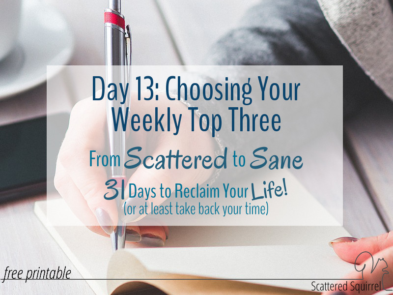Choosing Your Weekly Top Three