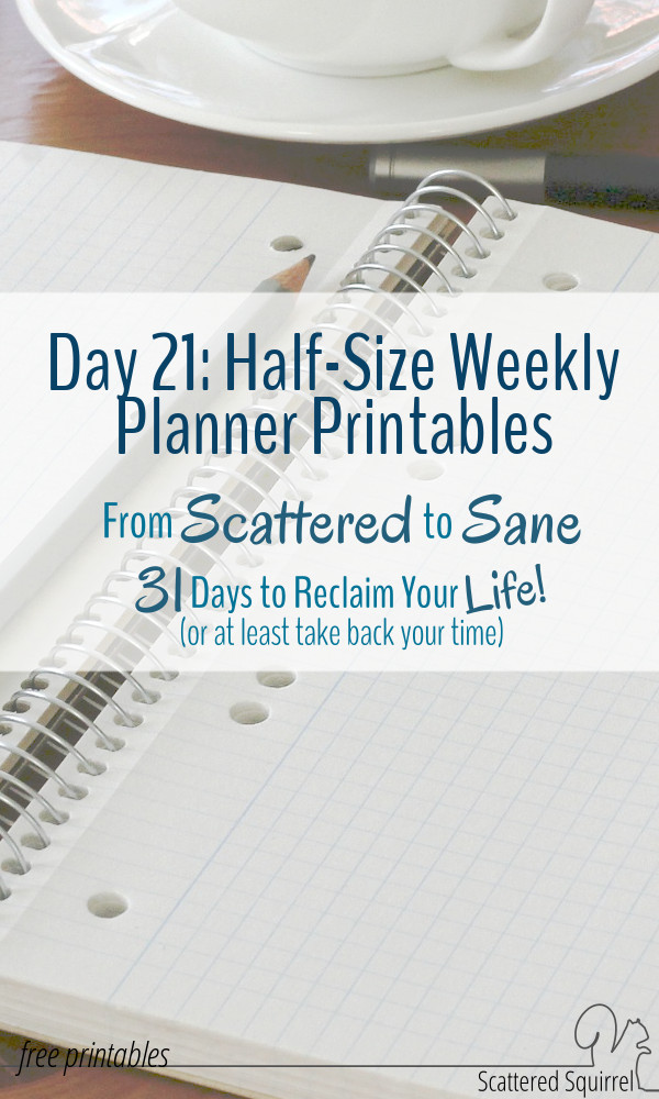 Half-size weekly planner printables are a great option for those who need portability in their planner, or just simply prefer a smaller planner.