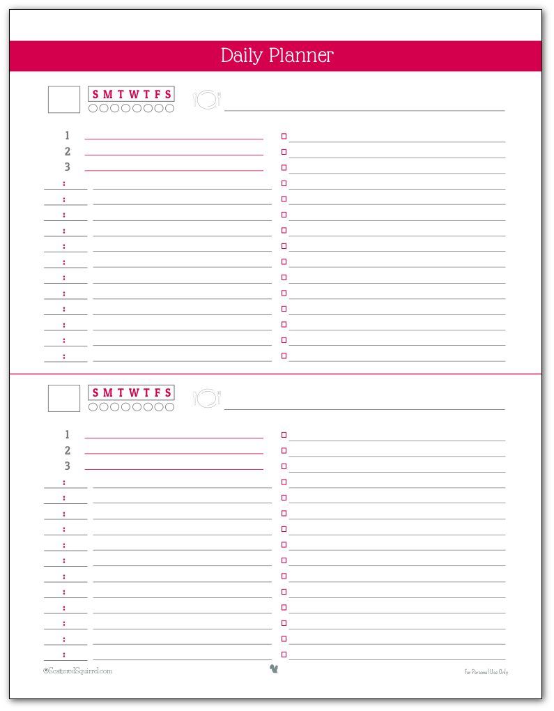 New Day Planner Printables to Help You Plan Your Day.