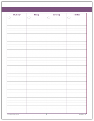 Weekly Planner - Deep Lilac-Page 2 - Scattered Squirrel