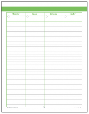 Weekly Planner - Spring Grass - Page 2 - Scattered Squirrel