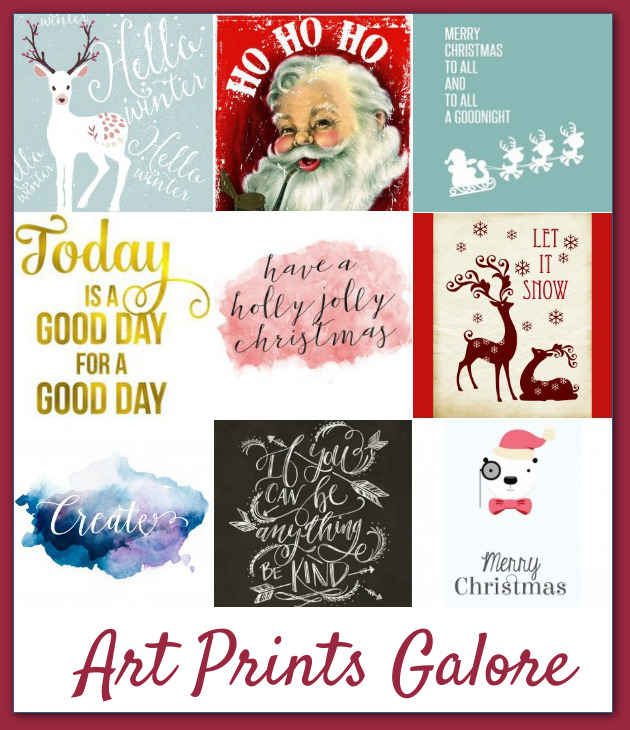 A peak at some of the many gorgeous art prints included in the Ultimate Holiday Bundle