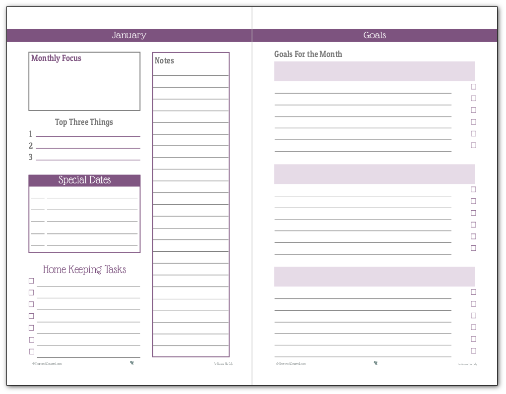 Half Size Planner Printables - Scattered Squirrel