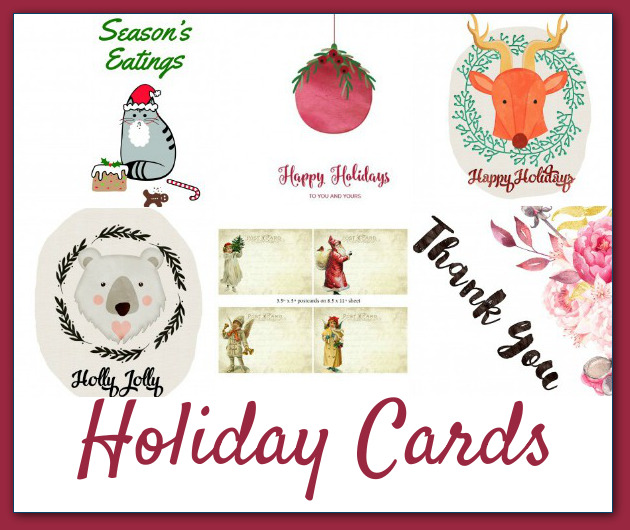 A peak at some of the great greeting cards included in the Ultimate Holiday Bundle