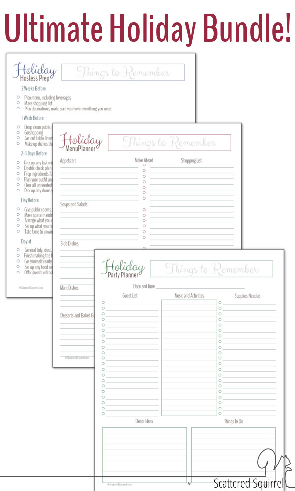 holiday get together planner