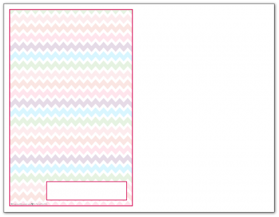 Half-Size Raspberry Zigzag Pattern Printable 2016 Planner Cover Page