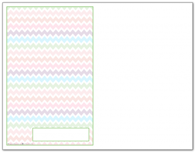 Half-Size Spring Green Zigzag Pattern Printable 2016 Planner Cover Page