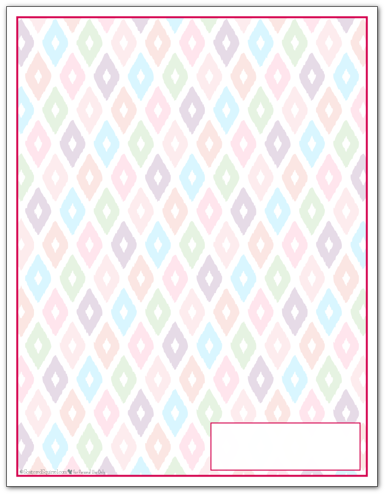 Raspberry- ikat cover page - Scattered Squirrel