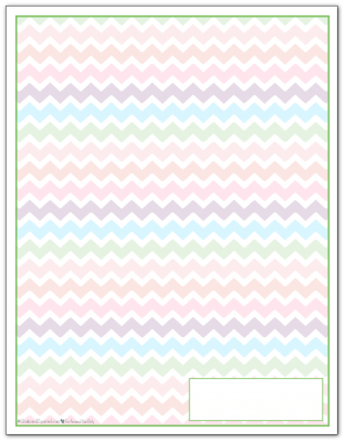 Spring Green Zigzag Pattern Printable 2016 Planner Cover Page