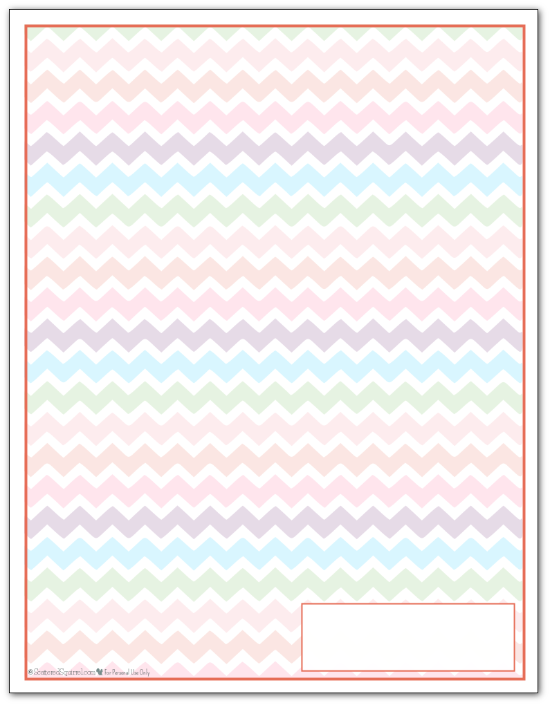 Summer Orange Zigzag Pattern Printable 2016 Planner Cover Page