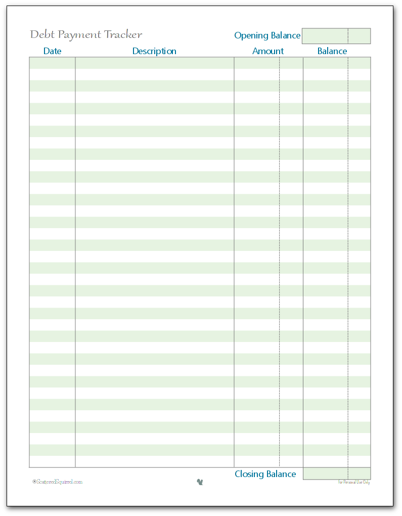 Debt Payment Tracker