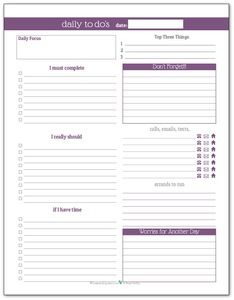 Daily To Do List Planner