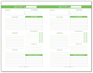 daily planner printables personal planner
