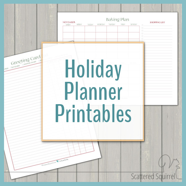 Holiday Planner Scattered Squirrel