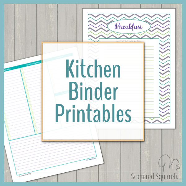 Kitchen Binder Printables