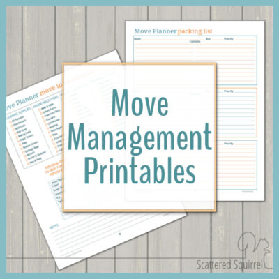 Planning a move? These move management printables will help keep you organized before, during and after the chaos.