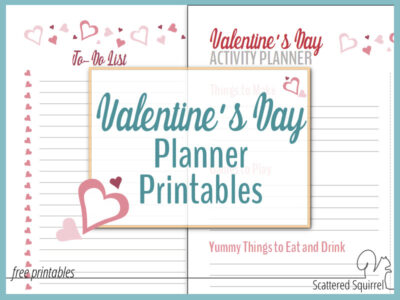 valentine's day planner printables, valentine's day themed list printable