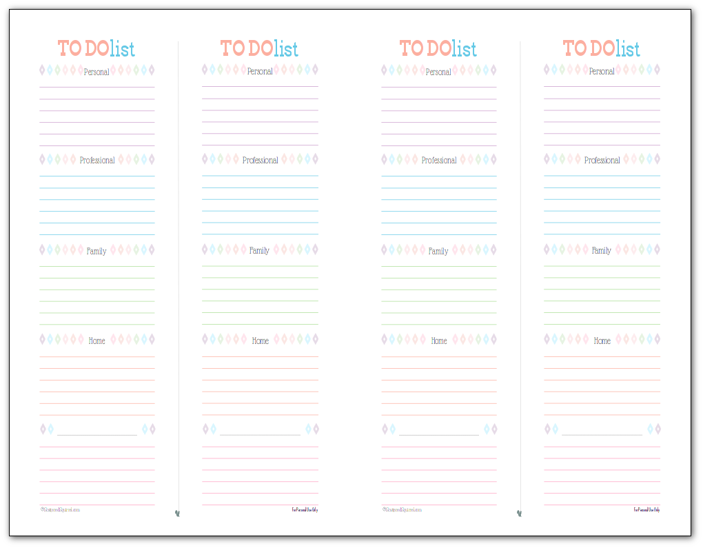 Designed to fit half-size planners and mini binders these To Do list printables divided by life section so you don't over extend yourself.