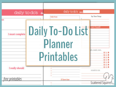 Daily To-Do List Printables are a great way to plan those busy days without need a whole planner.