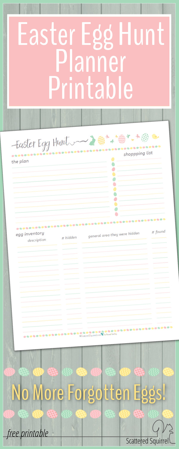 Not only can you plan out your Easter Egg hunt with this printable, but you can keep track of how many goodies you've hidden and, more importantly, how many were found! Hopefully this means less Easter eggs lost in the house for months on end.