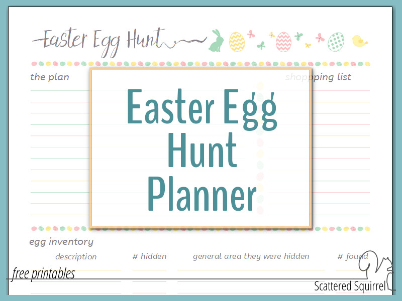 So Long Lost Eggs – Hello Easter Egg Hunt Planner