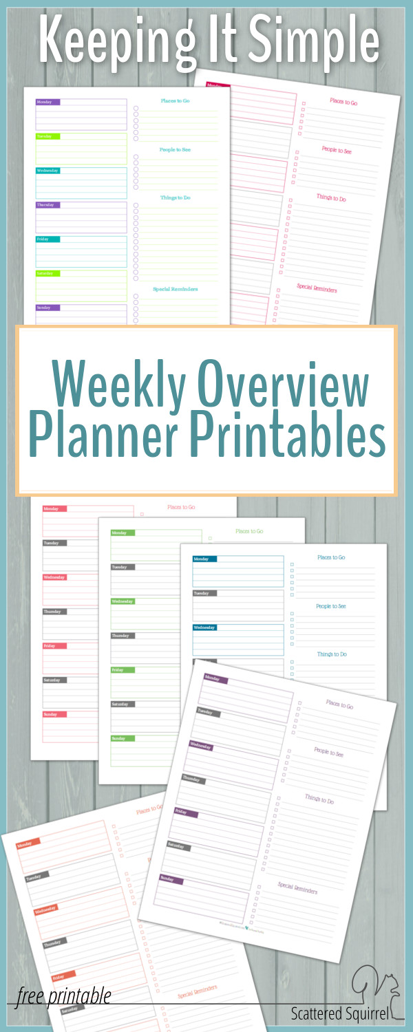 I love the simplicity of these weekly overview planners. Planners don't need to be complicated to work well.