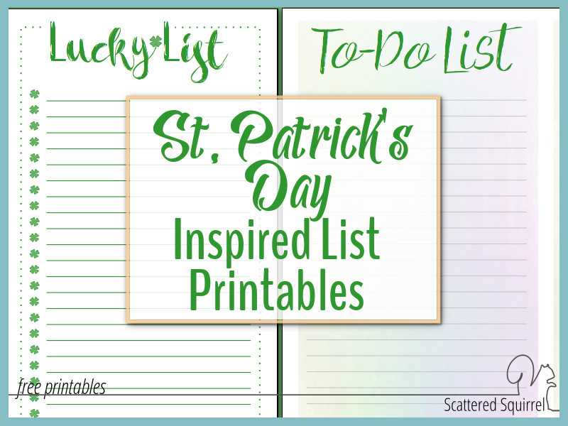 St. Patrick's Day Free Printables