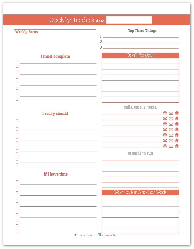 Plan Your Week With The New Weekly To Do List Planner